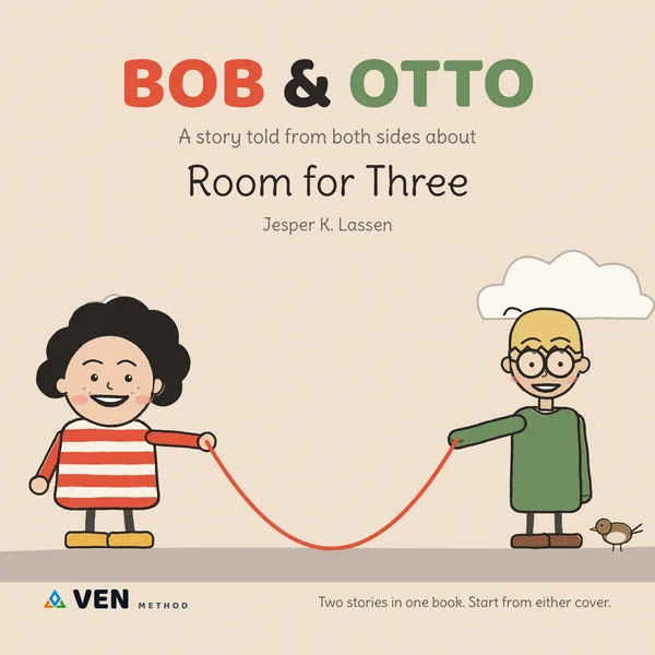Front cover of Room for Three (Bob & Otto, Book 3), Bob’s side, by Jesper K. Lassen.