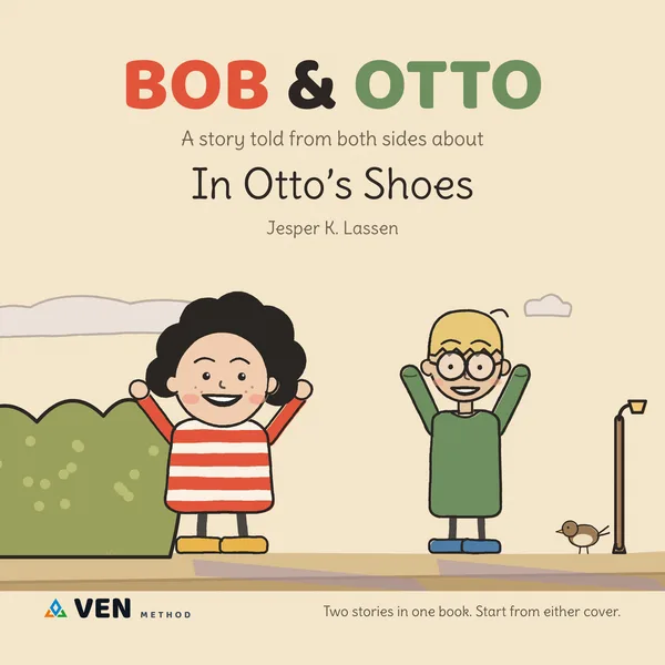 Front cover of In Otto’s Shoes (Bob & Otto, Book 5), Bob’s side, by Jesper K. Lassen.
